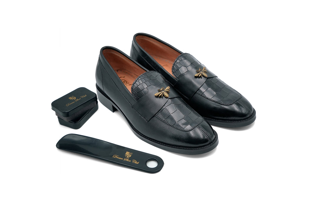 BEE CROC STITCH  BLACK