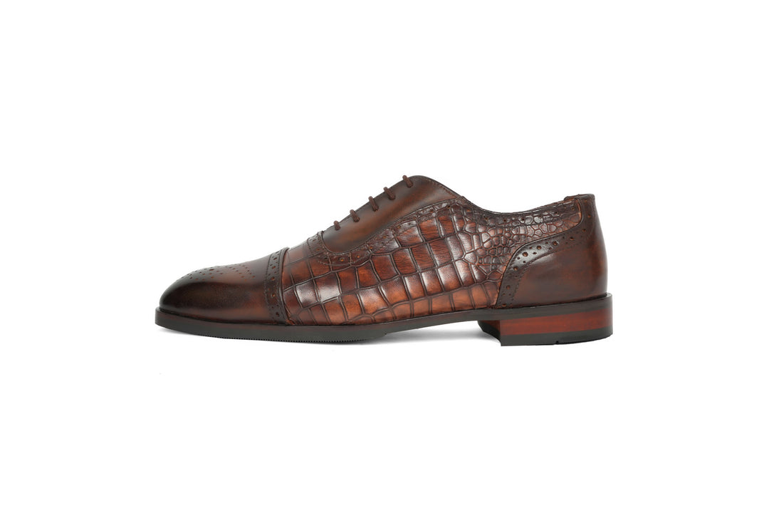 THE MONARCH OXFORD - BROWN + TAN