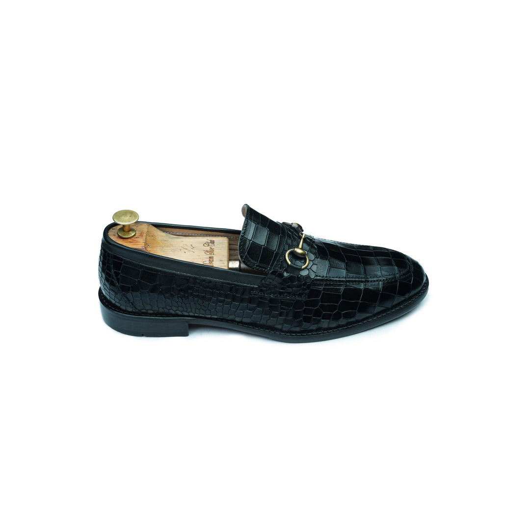 CROCO PENNY HORSEBIT - BLACK