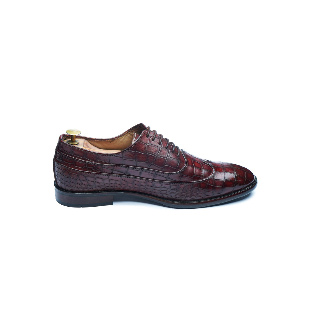 CROCO WAVE BROGUE - COGNAC PATINA
