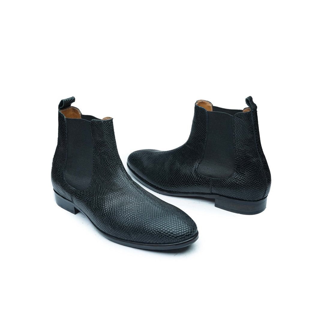 LIZARD CHELSEA BOOT - BLACK