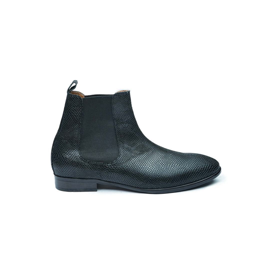 LIZARD CHELSEA BOOT - BLACK