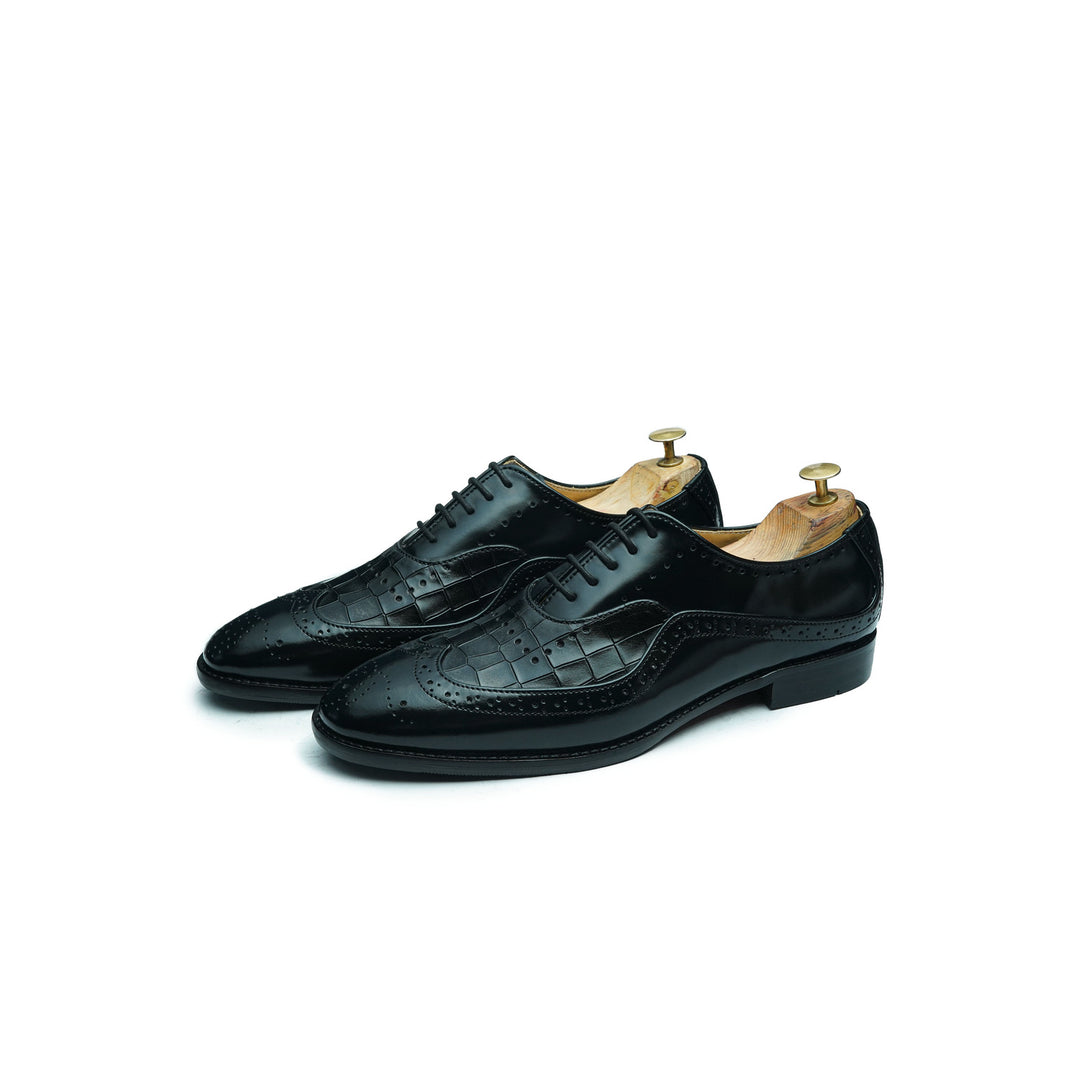 CROCO S-WING BROGUE - BLACK