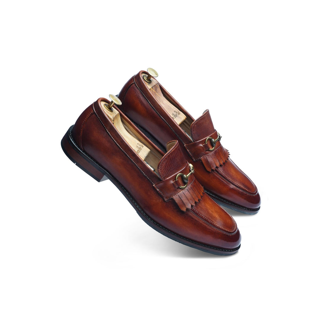 FRINGE PENNY HORSEBIT - COGNAC