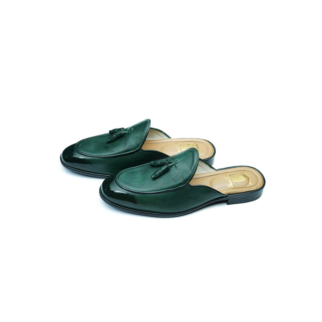 TASSEL MULE - GREEN