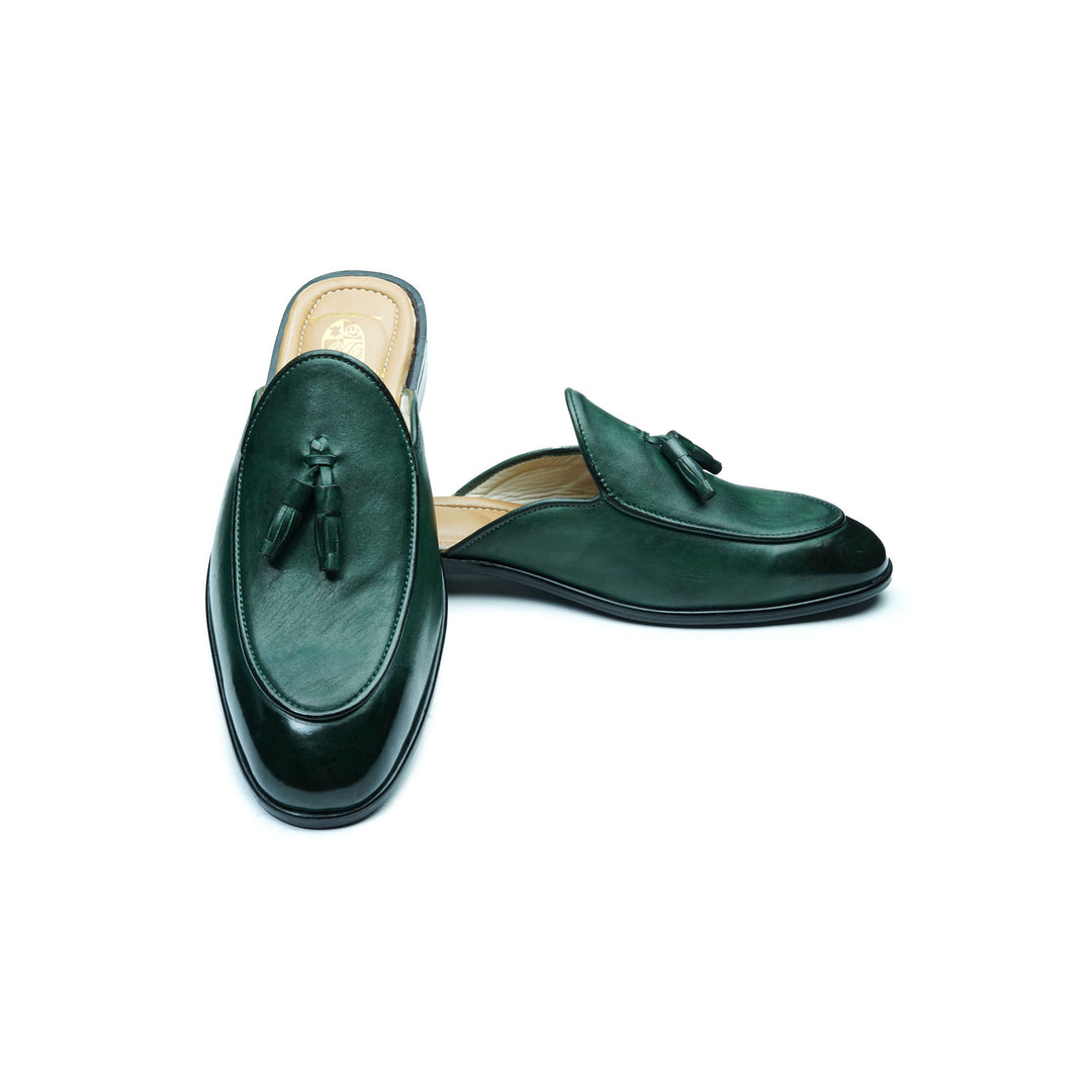 TASSEL MULE - GREEN