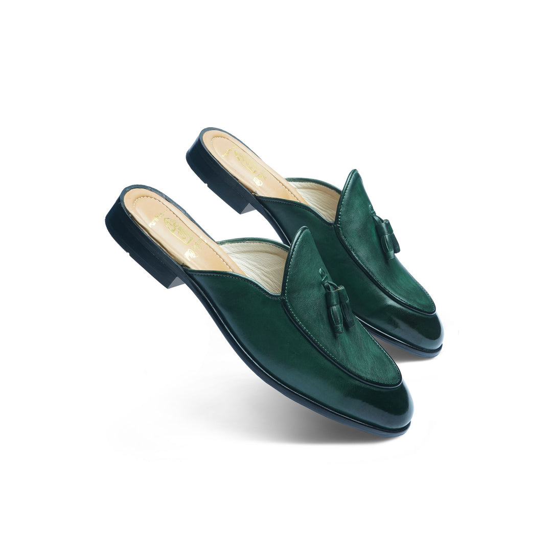 TASSEL MULE - GREEN