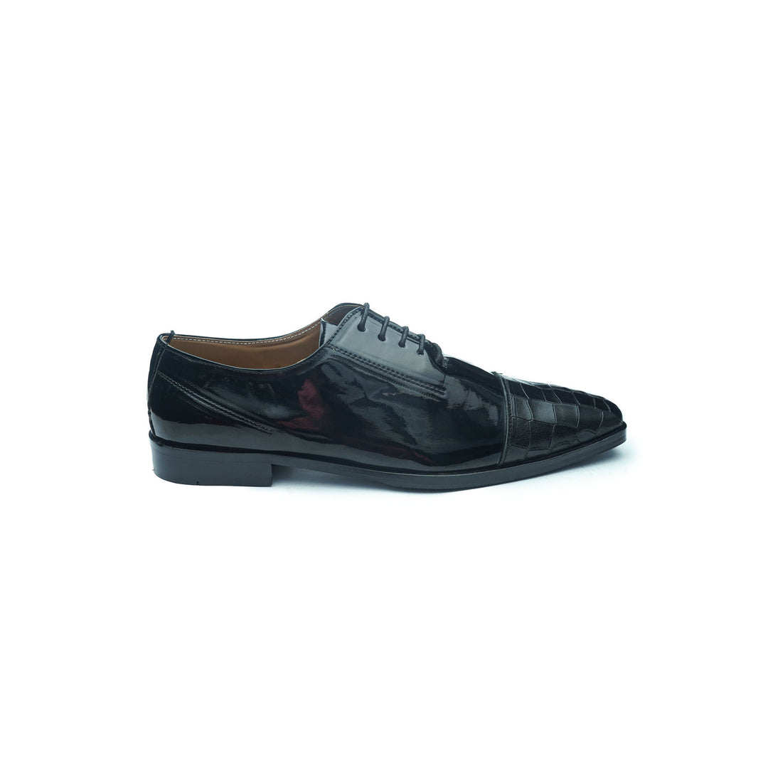 CROCO PATENT CAPTOE - BLACK