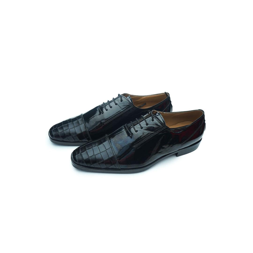 CROCO PATENT CAPTOE - BLACK