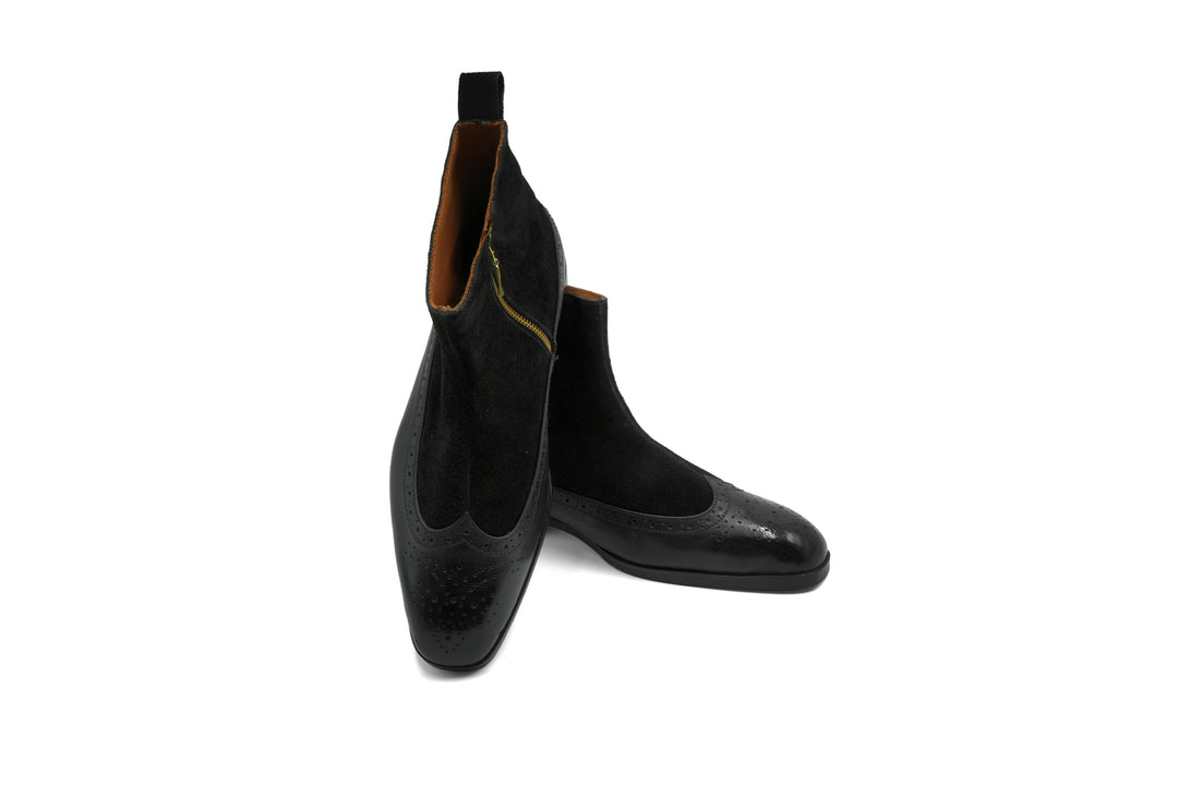 VICEROY BOOTS - BLACK WITH BLACK SUEDE