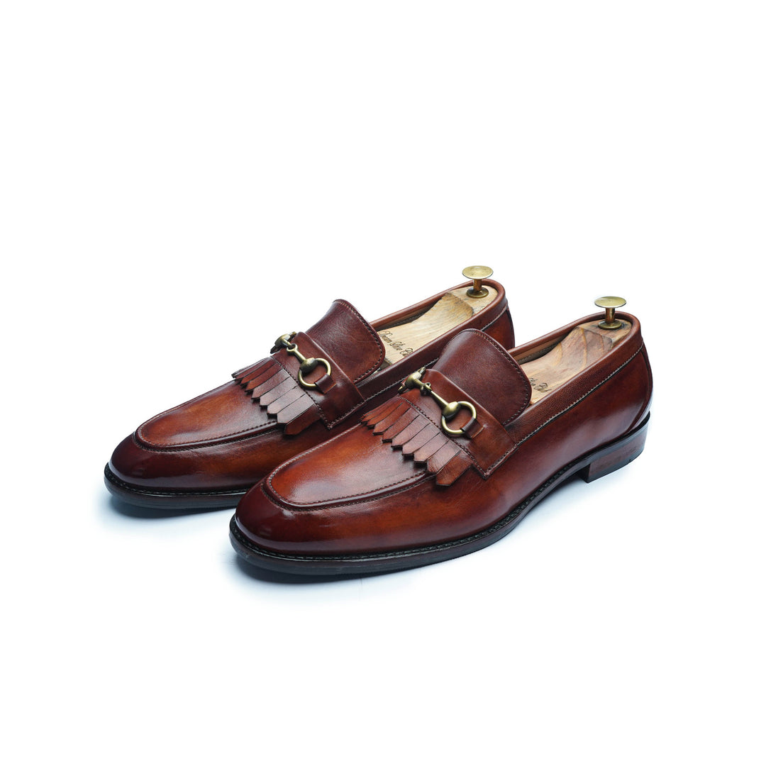 FRINGE PENNY HORSEBIT - COGNAC