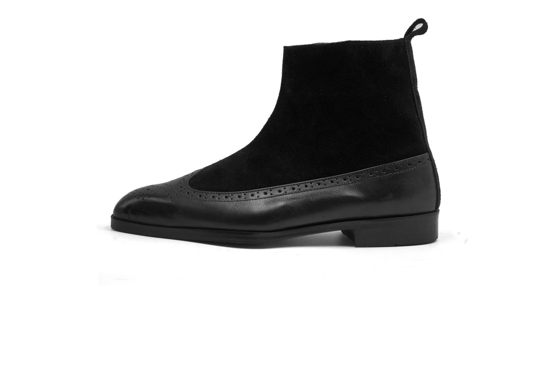 VICEROY BOOTS - BLACK WITH BLACK SUEDE