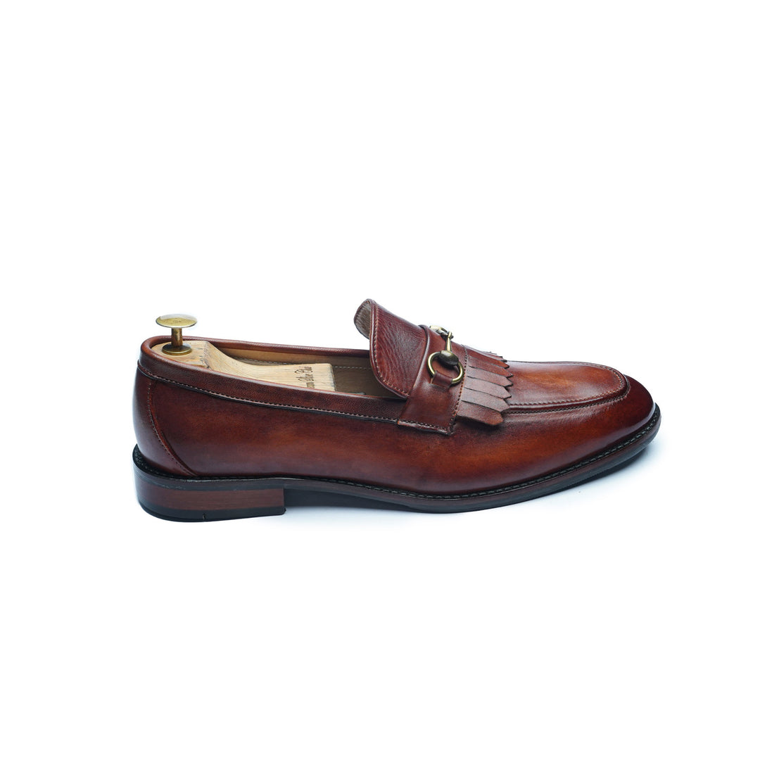 FRINGE PENNY HORSEBIT - COGNAC