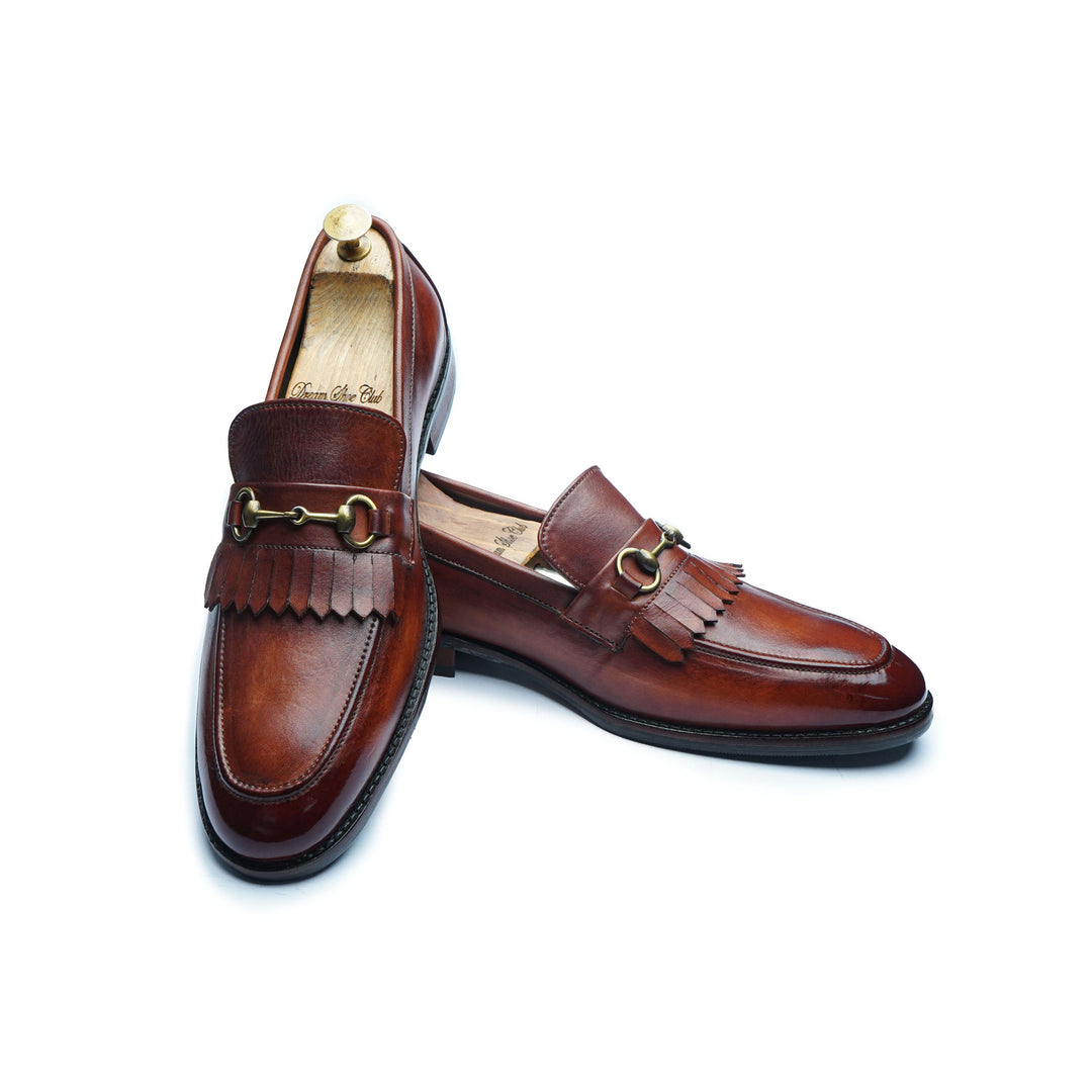 FRINGE PENNY HORSEBIT - COGNAC