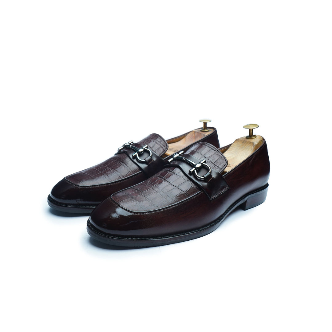 PENNY SILVER HORSEBIT - BROWN
