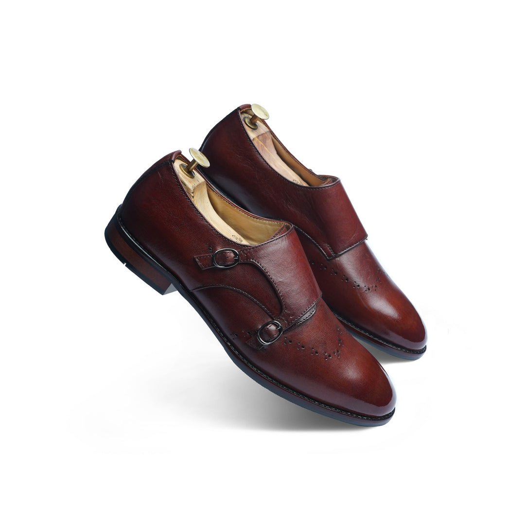 WING MONK SHOE - COGNAC